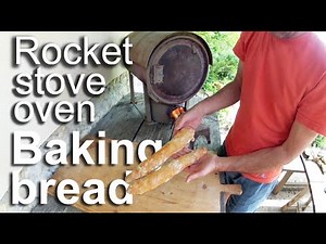 Rocket stove oven cooking - Baking bread