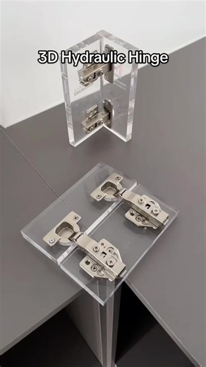 This 3D hydraulic hinge features adjustable angle silent buffering, fits many kinds of cabinets #hinge #softclose #buildingmaterials #cabinetmaker #kitchenaccessories #manufacturer #homedesign #fyp