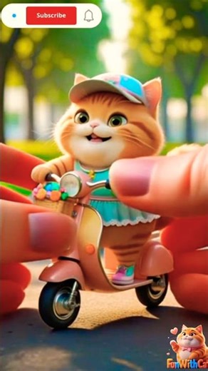 OMG! Cat Scooty Ride Turns Into Magic"!😱🐱🤣🤣 #catlovers #catshorts #catshorts #cat #cute #shorts