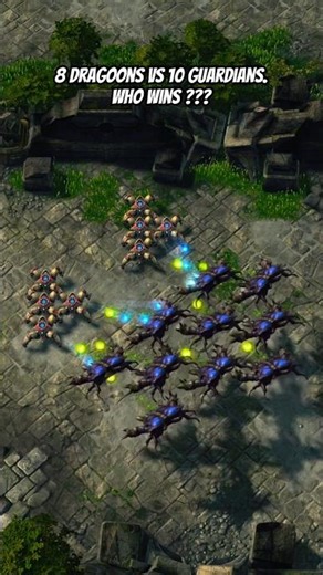 SC2.BattleRumBle: 8 Dragoons vs 10 Guardians #sc2 #rts #starcraft2 #스타크래프트2