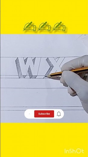 How to Draw 3D Block Letter X #3dletters #art