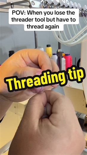 You can try this if you can’t find the threader. #baiembroiderymachine #baistore #embroiderymachine #embroiderytips