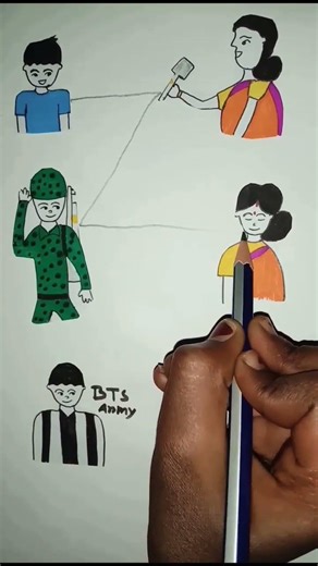 Mummy mujhe army ban na hai😂/BTS/In paper story#youtube #art #youtubeshorts #like #love #funny