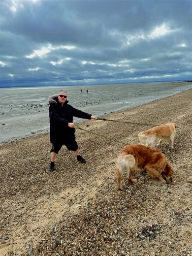 On the beach with Rex and Rover today 😎 | Dr K Boogie Woogie