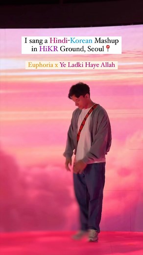 Aksh Baghla on Instagram: "Comment 🦋 if you like this Mashup 💛 Few years ago I created this Korean-Hindi mashup but didn’t know i would be able to sing it at Hikr Ground, Seoul, South Korea. I got to shoot at two of such beautiful Kpop inspired sets (excuse the quality i just had my phone) at HiKR Ground. Walk in and find the right floor and you’ll literally see everyone dancing to their favorite BTS or New Jeans song and creating their own K-pop videos. 📍 HiKR Ground Seoul #20232024VisitKore
