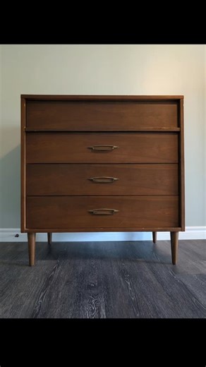 Refreshing a chest of MCM drawers that belonged to my parents. Now a beautiful and functional piece in my front foyer. Not a big transformation just a refresh to liven it back up. Tell me what you think. #furnituremakeover #furniturerefinishing #liveacreativelife #diy #mcmfurniture #antiquewalnut | Red Wind Studio