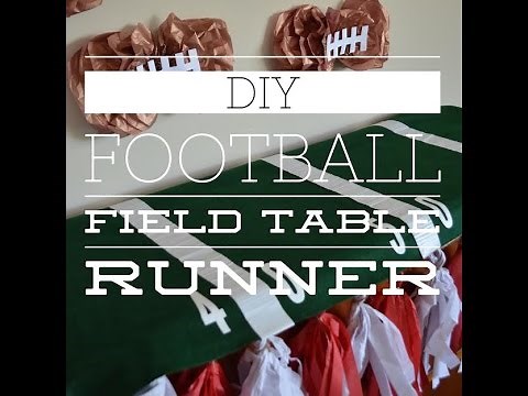 DIY Football Field Table Runner