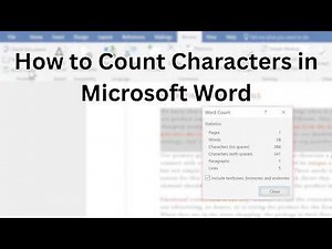 How to Count Characters in Microsoft Word