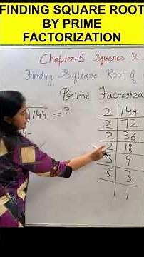 How To Find Square Root By Prime Factorization | Maths Class 8 NCERT Chapter 5 Square & Square Root