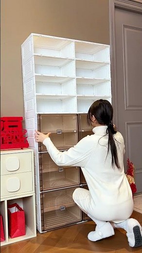 Shoe Organizer, ANTBOX Large Capacity Foldable Design for Perfect Shoe Storage and Space-Saving.