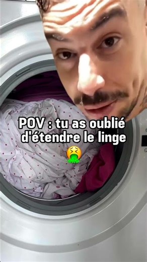 Linge oublié, linge qui sent mauvais 😫