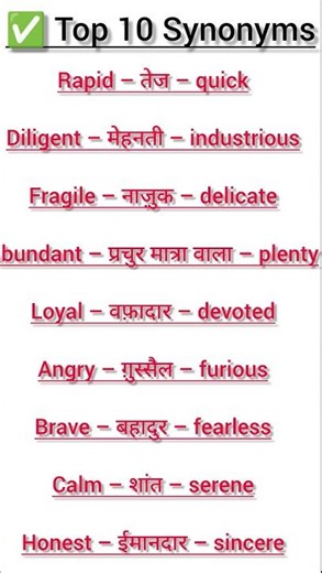 Top Vocabulary Words with Easy Meanings | English Vocabulary for Students | Learn English Daily