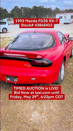 TIMED PUBLIC AUCTION IS LIVE NOW ON IAAI.com! Bidding available only until Friday, May 29, 6:22pm CT