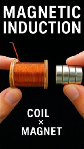 How a Magnet and a Coil Make Electricity#MagneticInduction#PhysicsExperiment#ScienceShorts#STEM