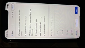 What are the possible features of a text corpus?Count of word... | Filo