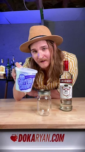 I left Cotton Candy in vodka for a week #cottoncandy #vodka #inajar #dokaryan #yqr #fyp