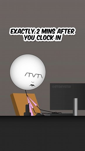2mins After Clocking In 📞😂 #storystix | Story Stix