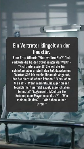 Ein Staubsaugervertreter begegnet einem unerwarteten Problem! #Humor #Staubsauger