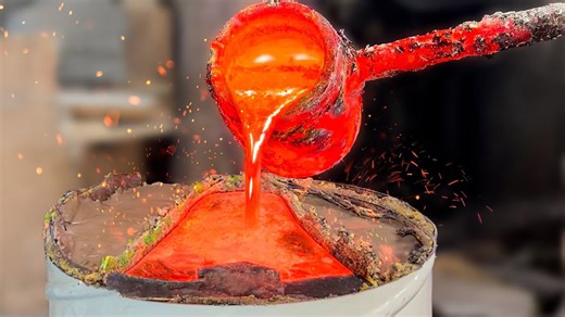 I Made an unrealistically beautiful axe from a brass ingot