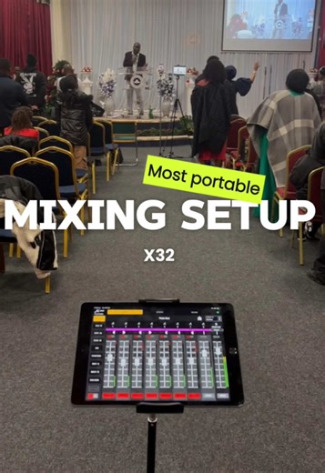 Portable Mixing Setup with X32 for Live Sound Production