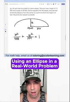 Using an Ellipse in a Real-World Problem #ellipse #maths #education