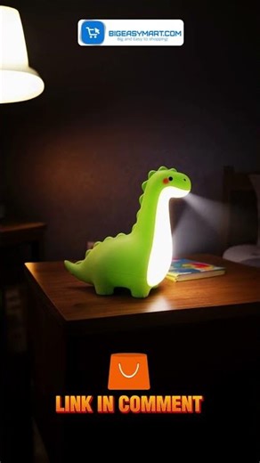 Dinosaur Night Light for Kids | USB Rechargeable Bedside Lamp with Timer #ytshorts #bedroomlighting
