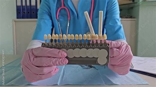 Dentist cigarette tooth color chart. Teeth whitening to remove yellowing from smoking. Teeth stains from smoking and nicotine