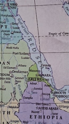 Eritrea and Surrounding Countries #geographythroughmaps #upsc