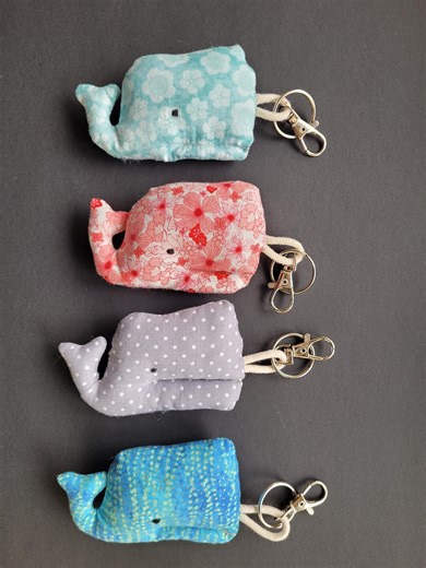 Fabric Whale Bag Charm/ Keychain - Etsy Canada