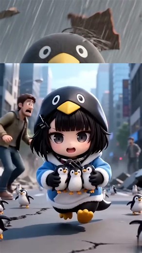 Gugugaga Lost His Penguins in an Earthquake 🐧💔#earthquake #gugugaga #kindness layout 2160x3840