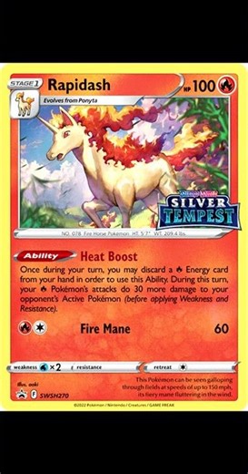 Evolution of Rapidash Pokémon Cards No.078 #pokemoncards #pokemon #pokemontcg #078 #rapidash