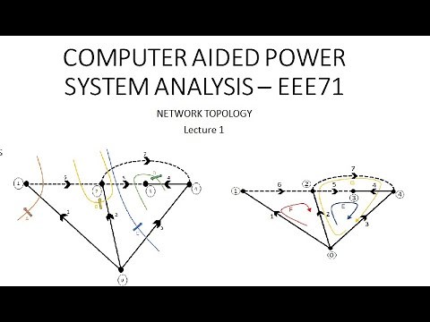 EEE71 | Lecture 1 | COMPUTER-AIDED POWER SYSTEM ANALYSIS | Network Topology