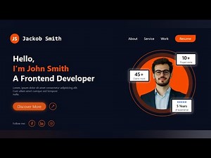 Responsive Portfolio Landing Page in React + Tailwind CSS | Framer Motion Animations