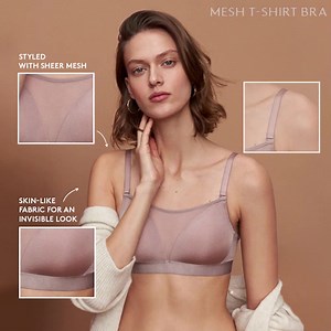 9.3K views · 105 reactions | Introducing the new and edgy Mesh t-shirt bra! Made with microfiber this seamless design will give you the ‘invisible look’ you need.  Add to your lingerie collection today - https://cutt.ly/KbKfSAY #TogetherWeTriumph #PerfectFit #TriumphLingerie | Triumph | Facebook