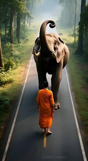 The Elephant Shows Respect to The Buddha #buddha #shorts #buddhism #phật