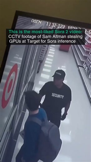 Diversified AI | Generated by Sora 2 😅 CCTV footage of Sam Altman stealing GPUs at Target to keep Sora 2 running. AI is blurring the line between real and... | Instagram
