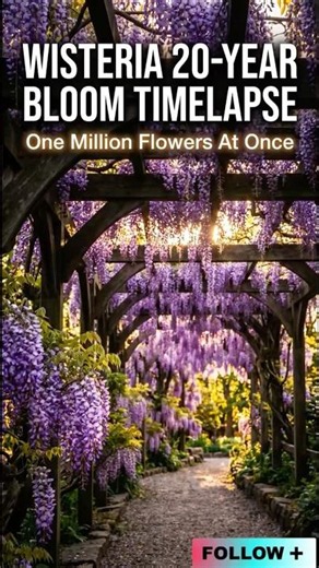 This Vine Waits 20 Years To Bloom — Wisteria Timelapse From Bare Stem To Purple Waterfall