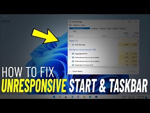 Fix unresponsive Start and Taskbar in Windows 11 | How To fix taskbar not working in windows 11
