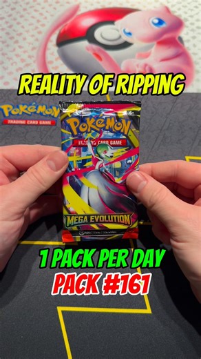 Day 161 - Opening a Mega Evolution Base Set booster pack! Are people kinda sleeping on this set? 👀