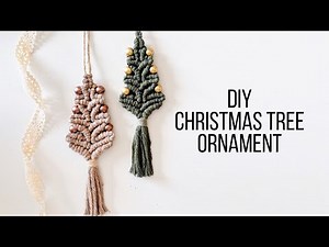 How To Make A Christmas Tree Ornament (With Beads) Macrame Tutorial