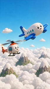 Sky High Flying Adventure! ✈️🚁 | Cozy Clay Animation | Toymops