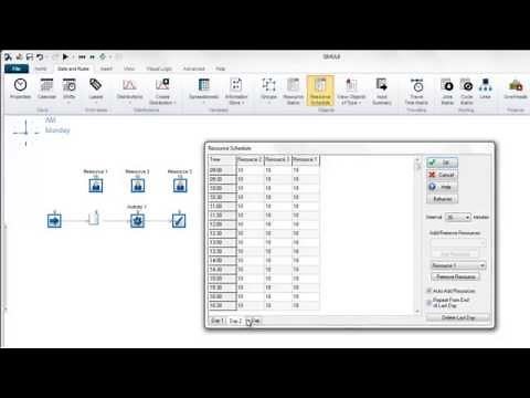 Resource Schedule Feature Demo in SIMUL8