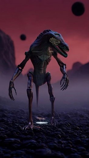 Alien Walks Through a Dreamworld | Surreal Sci-Fi Concept Art