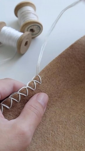 3.2M views · 144 reactions | Have you ever tried overlock stitch by hand? 癩 It creates such a beautiful border that really adds that extra bit of detail to any project  | Whynotstitching Academy | Facebook