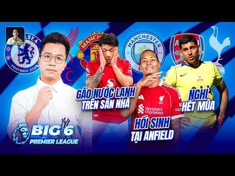 BIG 6 PREMIER LEAGUE: THẺ ĐỎ CỦA MARTINEZ VÀ SỰ BẤT LỰC CỦA CARRICK, LIVERPOOL TIN PHÉP MÀU ANFIELD