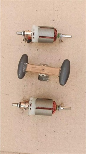 N-S Pole Magnetic Force Rotating Two Armatures | DC Motor Science Project #shorts #dcmotor