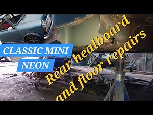 Classic mini neon Heal board repair and rear floor welding