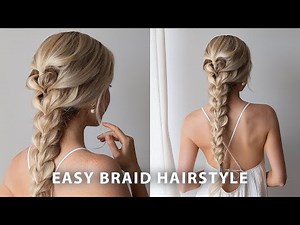 Simple Braid Tutorial 💗 Easy Hairstyle for Long Hair - Medium Hair