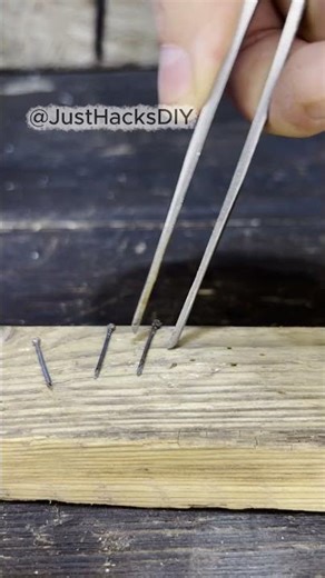 ⚡⚙️ Simple Trick to Hammer Small Nails Without Hitting Your Fingers #diy #handmade #craft #tools