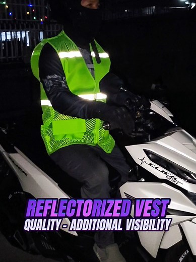 High Visibility Reflective Vest for Safe Night Rides